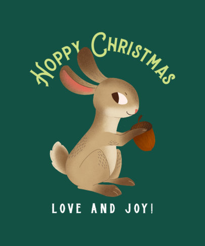 X-Mas T-Shirt Design Maker Featuring a Bunny Illustration 