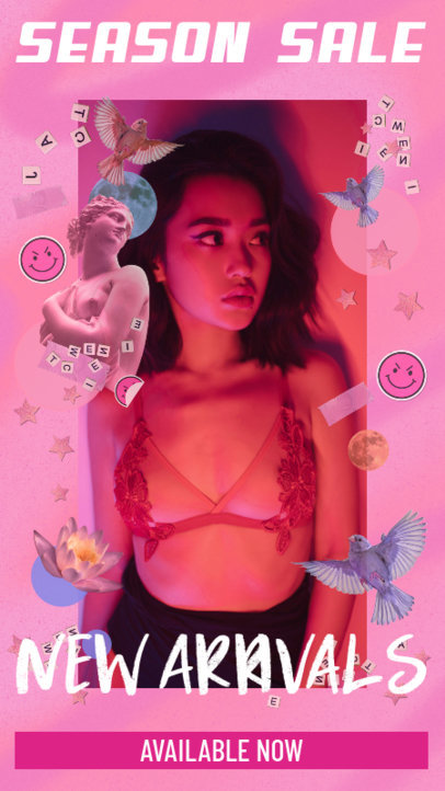 Instagram Story Creator for a Clothing Brand Sale with a 2000's-Inspired Style 3021d