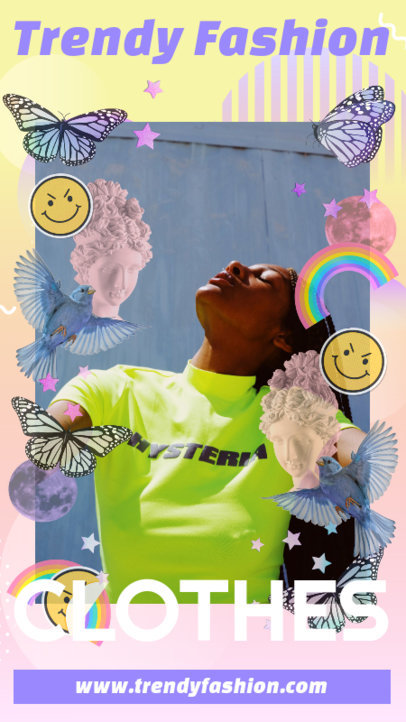 2000's-Inspired Instagram Story Maker Featuring Colorful Stickers 3021f