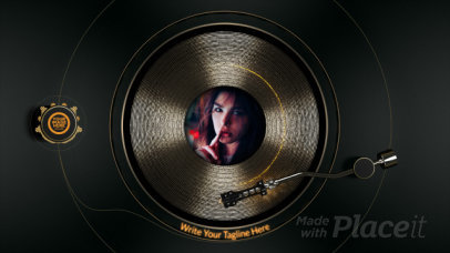 YouTube Ad Video Creator for a Musician Featuring a Spinning Record 2333-el1