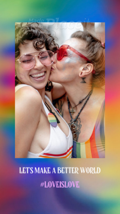 Instagram Story Video Maker Featuring an Inspiring LGBT Message 2285