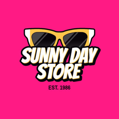 Dropshipping Logo Template with a Retro Aesthetic for a Sunglasses Company 