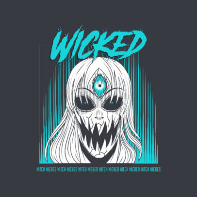 Online Logo Maker Featuring a Terror Anime Character