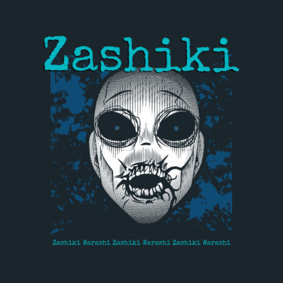 Horror-Themed Logo Creator Featuring a Manga Character Inspired Junji-Ito