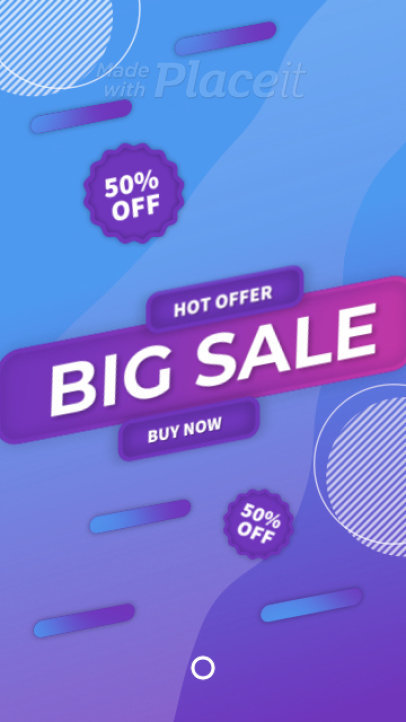 Instagram Story Video Maker to Promote a Big Sale 