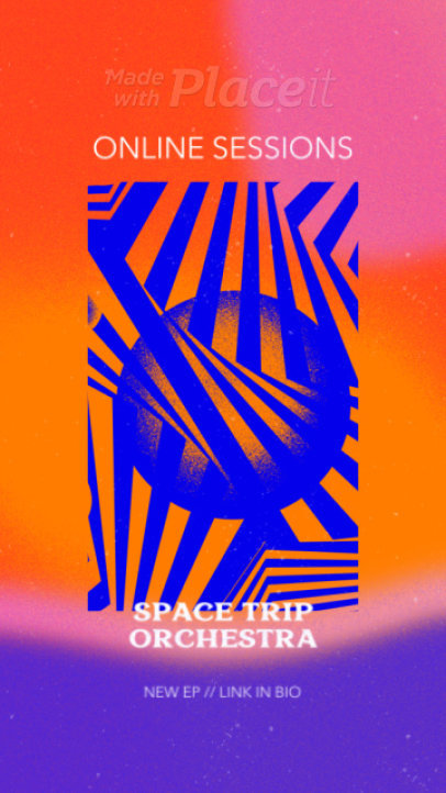 Instagram Story Video Maker for Electronic Musicians with Abstract Graphics
