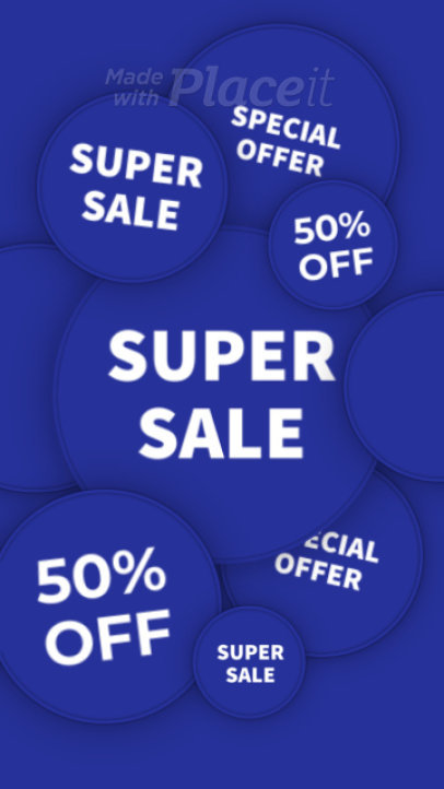 Fun Instagram Story Video Maker to Announce a Super Sale