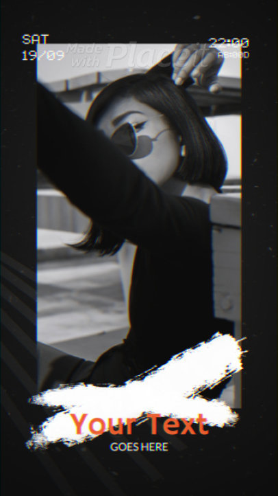 Instagram Story Video Maker Featuring a Retro VHS Aesthetic 2348-el1