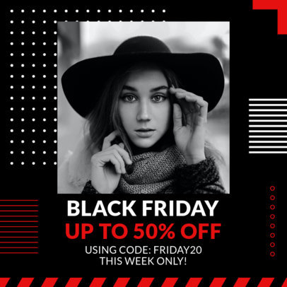 Instagram Post Template for a Black Friday Fashion Sale