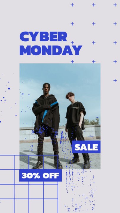 Minimalist Instagram Story Design Creator for a Cyber Monday Sale 3027-el1