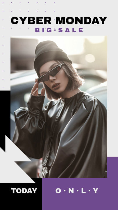 Instagram Story Creator with a Minimalist Design for a Cyber Monday Big Sale