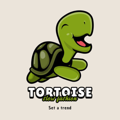 Online Logo Creator with a Turtle Graphic for a Slow Fashion Brand 