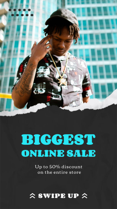 Instagram Story Generator for a Big Online Sale Announcement 