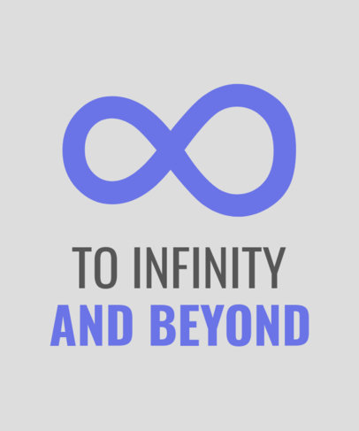 Funny Math T-Shirt Design Template with an Infinity Graphic