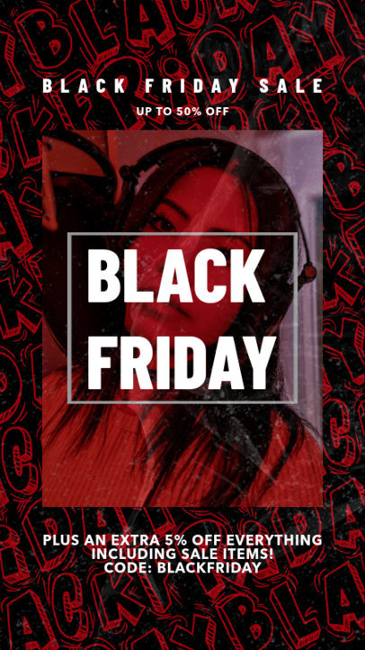 Instagram Story Maker for Black Friday with a Cool Background 