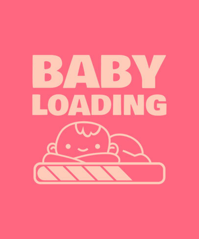 Pregnancy T-Shirt Design Maker Featuring a Graphic of a Baby