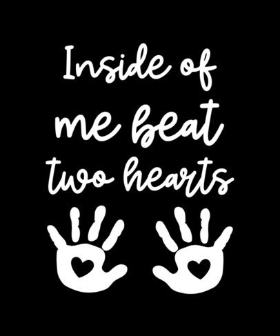 Pregnancy T-Shirt Design Creator Featuring Baby Hands