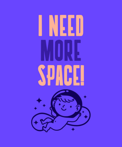 Maternity T-Shirt Design Template Featuring a Cute Baby Graphic