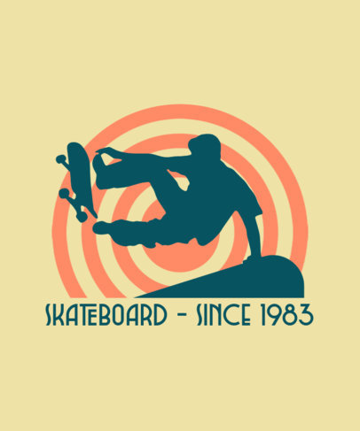 '80s Styled T-Shirt Design Generator with a Graphic of a Skater