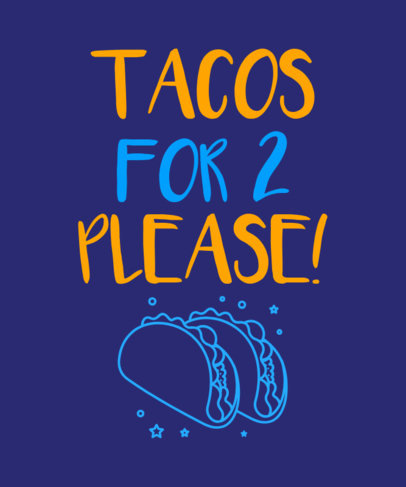 T-Shirt Design Generator for Foodie Moms with a Taco Clipart