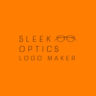 Optical Store Logo Template with a Minimalist Layout
