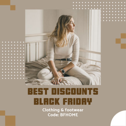 Black Friday-Themed Instagram Post Maker for a Clothing and Footwear Sale