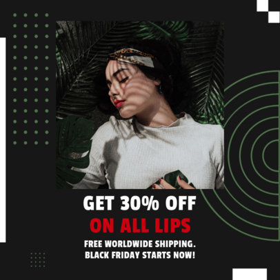 Instagram Post Generator for a Makeup Brand's Black Friday Sale