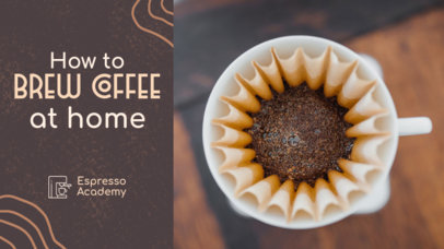 YouTube Thumbnail Design Template for a Coffee Brewing Tutorial