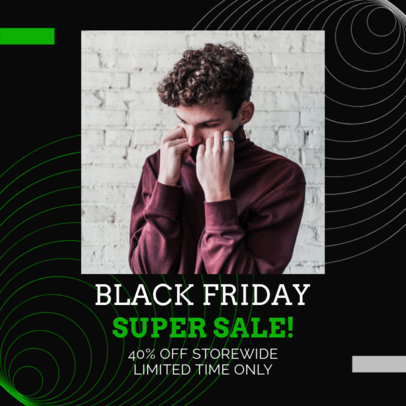 Black Friday-Themed Instagram Post Creator for a Streetwear Sale