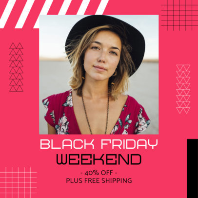 Instagram Post Creator for a Black Friday Fashion Sale