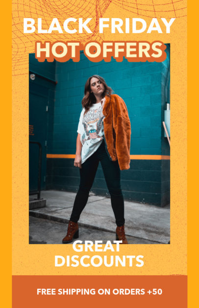 Flyer Template for a Hot Offer for Black Friday