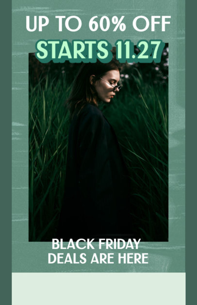 Online Flyer Template to Promote a Clothing Store's Black Friday Deals