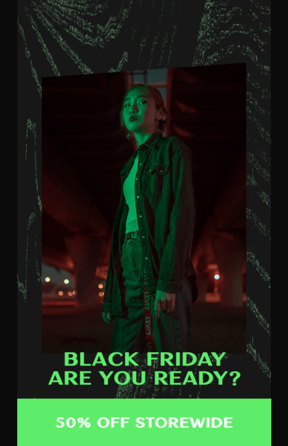 Flyer Design Template for a Black Friday Sale Featuring a Trendy Design
