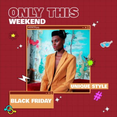 Instagram Post Template for a Black Friday Weekend Sale