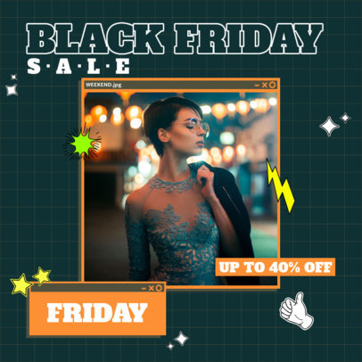 Trendy Instagram Post Template for a Black Friday Sale Ad