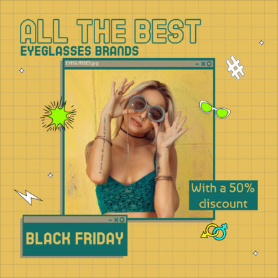 Instagram Post Generator for a Sunglasses Brand Black Friday Sale