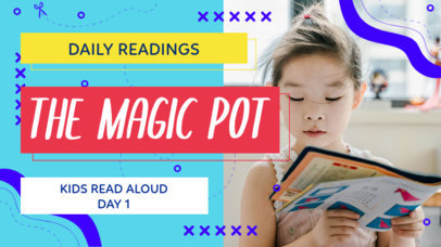 YouTube Thumbnail Template with a Kids' Literature Theme