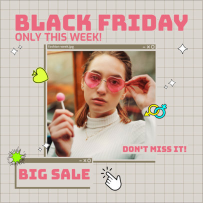Instagram Post Generator Announcing a Big Black Friday Ad