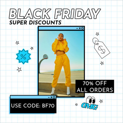 Black Friday-Themed Instagram Post Maker with a Grid Background