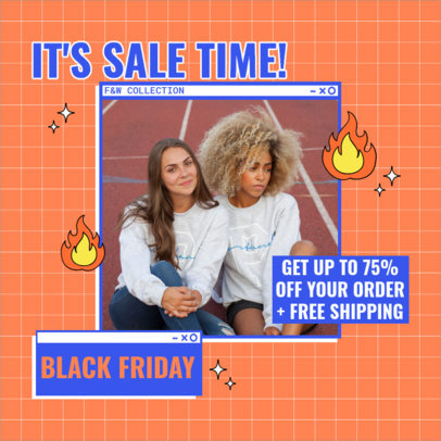 Instagram Post Creator for a Cool Black Friday Ad