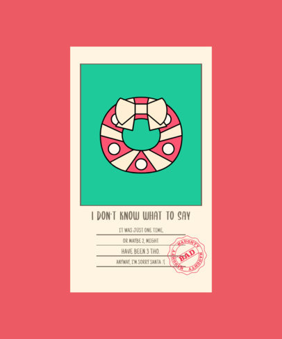 Christmas-Themed T-Shirt Design Maker Featuring a Letter to Santa 3039d-el1