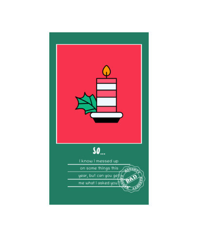 X-Mas Themed T-Shirt Design Creator Featuring a Confession Letter to Santa 3039e-el1