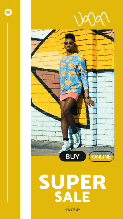 Instagram Story Maker with a Minimal Aesthetic for a Super Sale