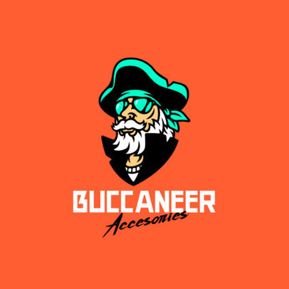 Logo Generator for Dropshipping Sunglass Brands Featuring a Pirate Graphic 