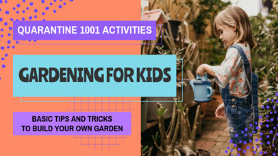 YouTube Thumbnail Maker for a Video About Gardening for Kids