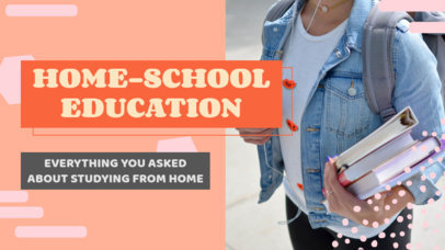 YouTube Thumbnail Template with a Home-Education Theme 