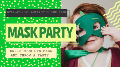 YouTube Thumbnail Creator for Stay-at-Home Activities for Kids 3037h