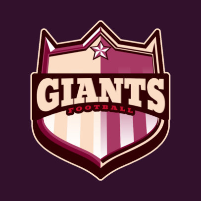 Logo Template for a Sports Team with a 3D Metallic Emblem