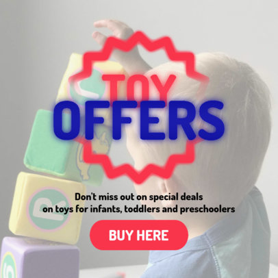 Ad Banner Design Template for Toy Offers on Black Friday