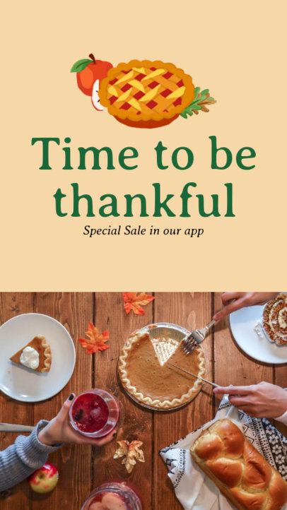 Instagram Story Maker for an App's Thanksgiving Sale 3039d